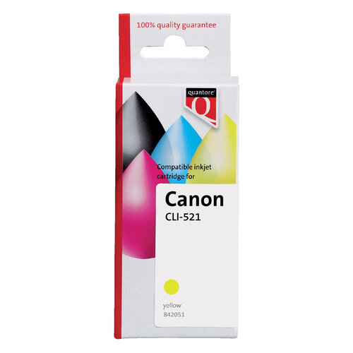 Quantore Cartouche d’encre Quantore Canon CLI-521 jaune + puce
