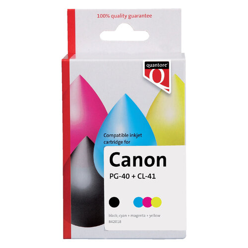 Quantore Inktcartridge Quantore alternatief tbv Canon PG-40 CL-41 zwart + kleur
