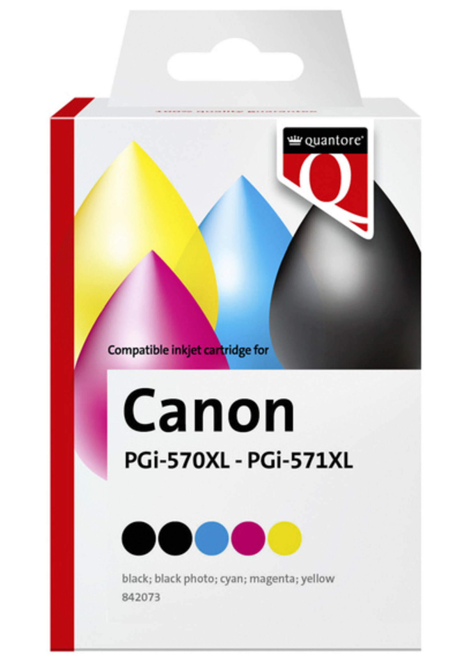 Quantore Cartouche d’encre Quantore Canon PGI-570XL CLI-571XL 2x noir+3x couleurs
