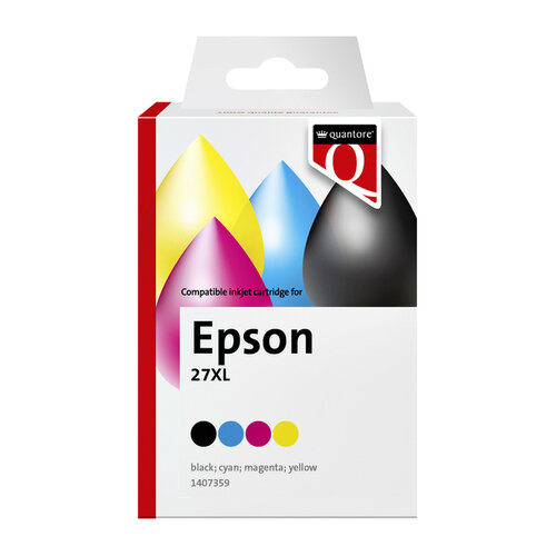 Quantore Inktcartridge Quantore alternatief tbv Epson 27XL zwart+3kleur