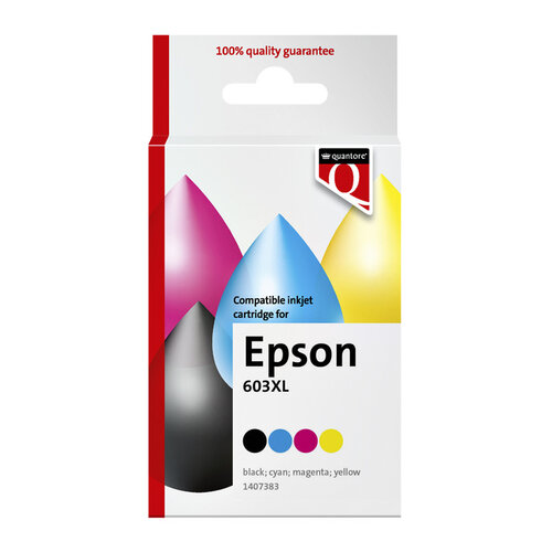 Quantore Inktcartridge Quantore  alternatief tbv Epson 603XL zwart + 3 kleuren