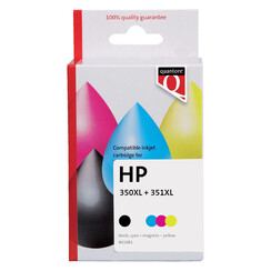 Inktcartridge Quantore alternatief tbv HP CB336EE CB338EE 350XL 351XL zwart en kleur