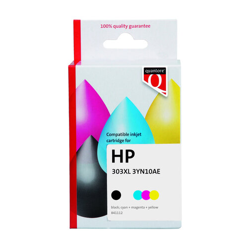 Quantore Inktcartridge Quantore  alternatief tbv HP 3YN10AE 303XL zwart + 3 kleuren