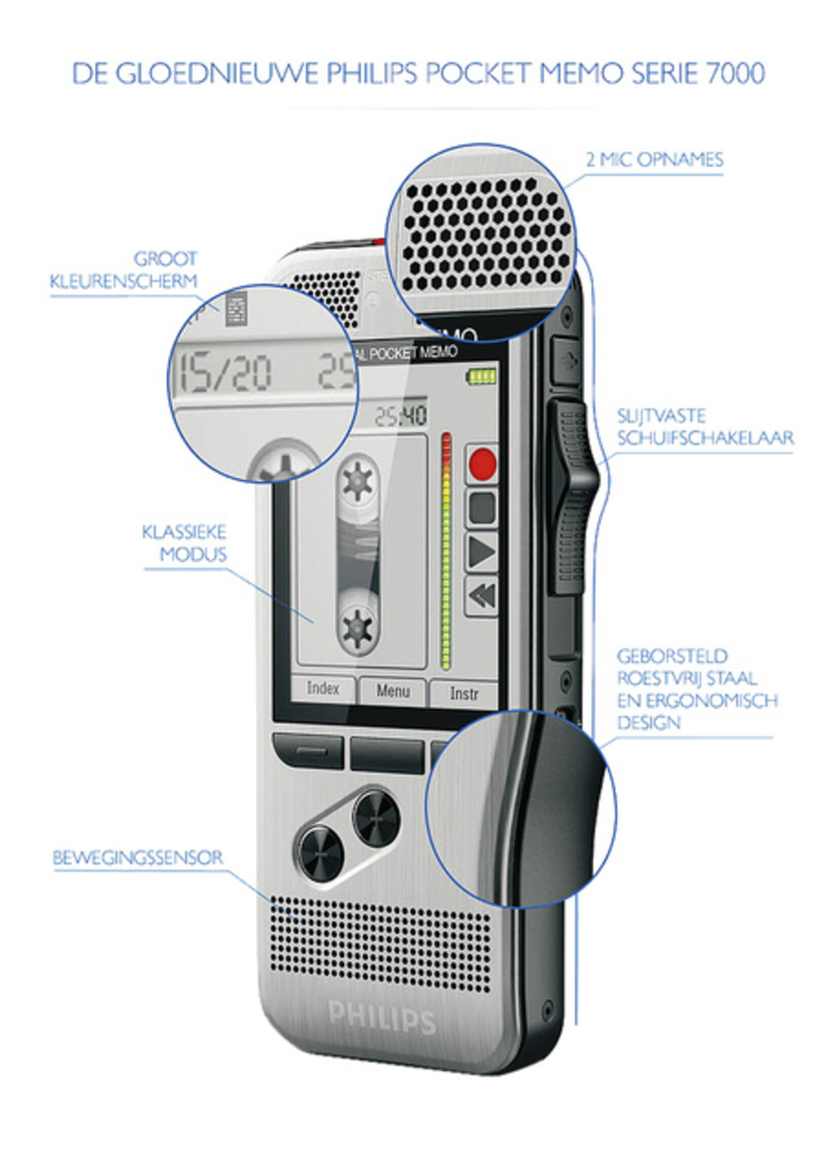 Philips Enregistreur vocal Philips PocketMemo DPM7200
