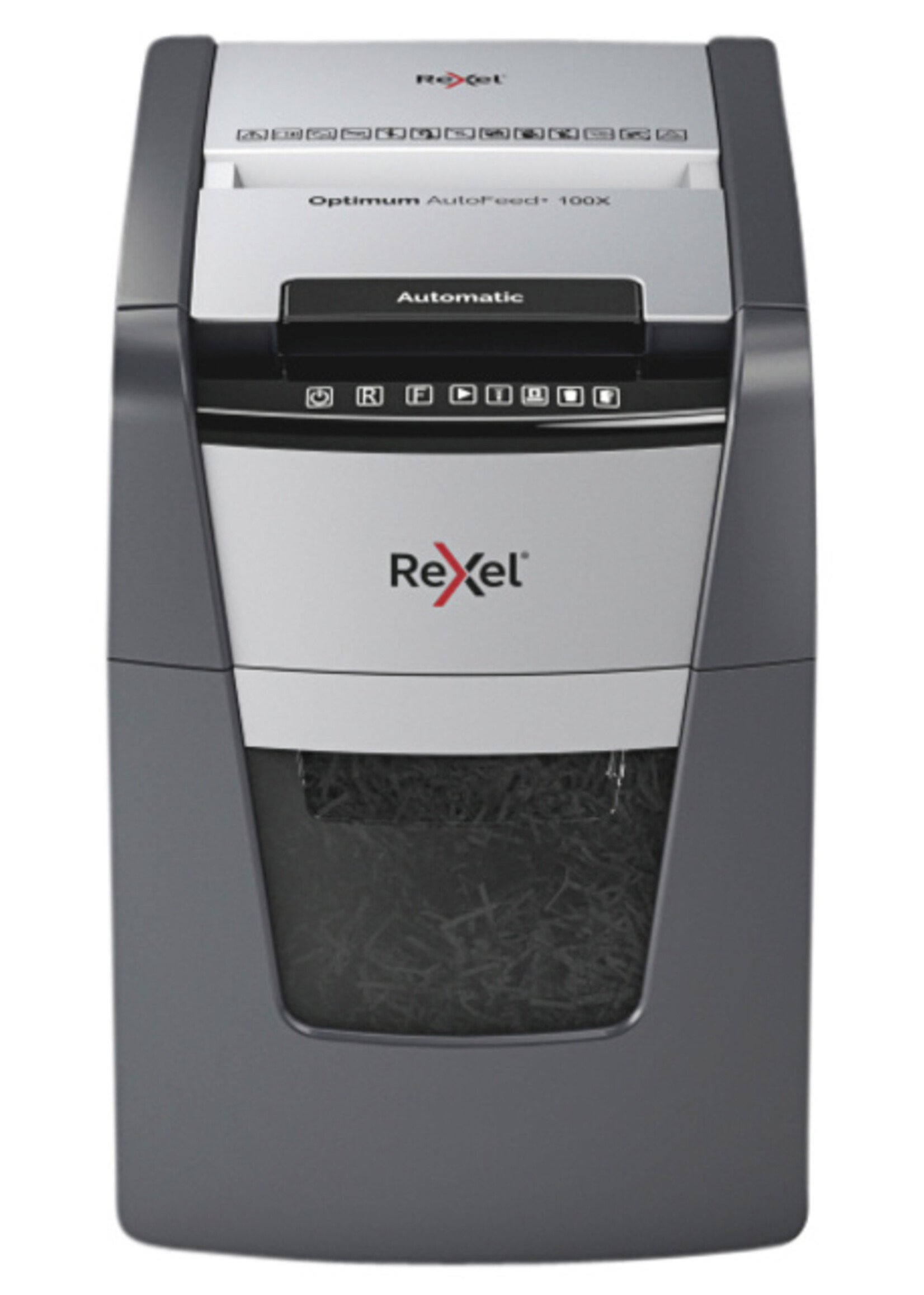 Rexel Destructeur papier Rexel optimum Auto+ 100X P4 particules 4x28mm