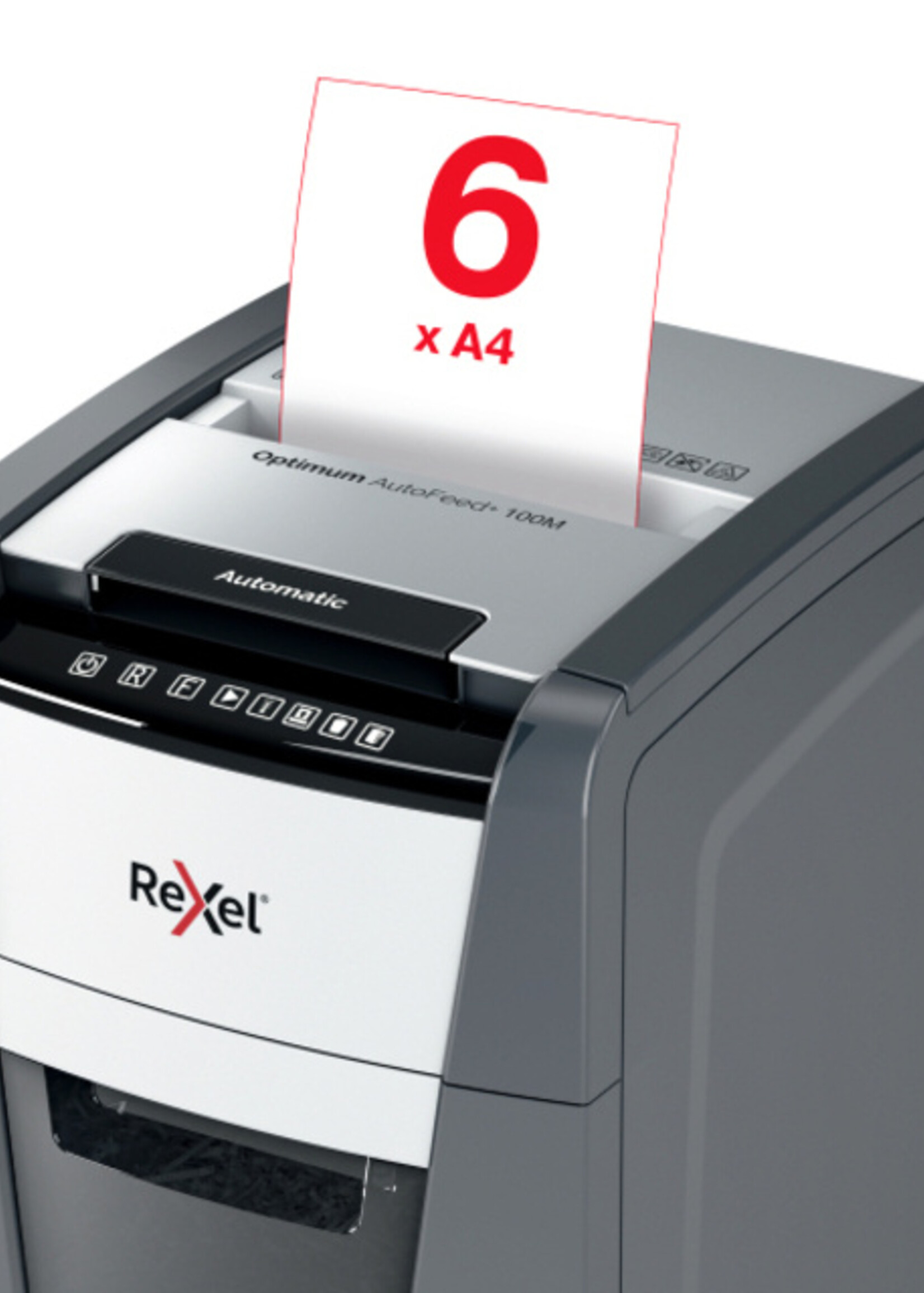 Rexel Papiervernietiger Rexel Optimum Auto+ 100M P5 snippers 2x15mm