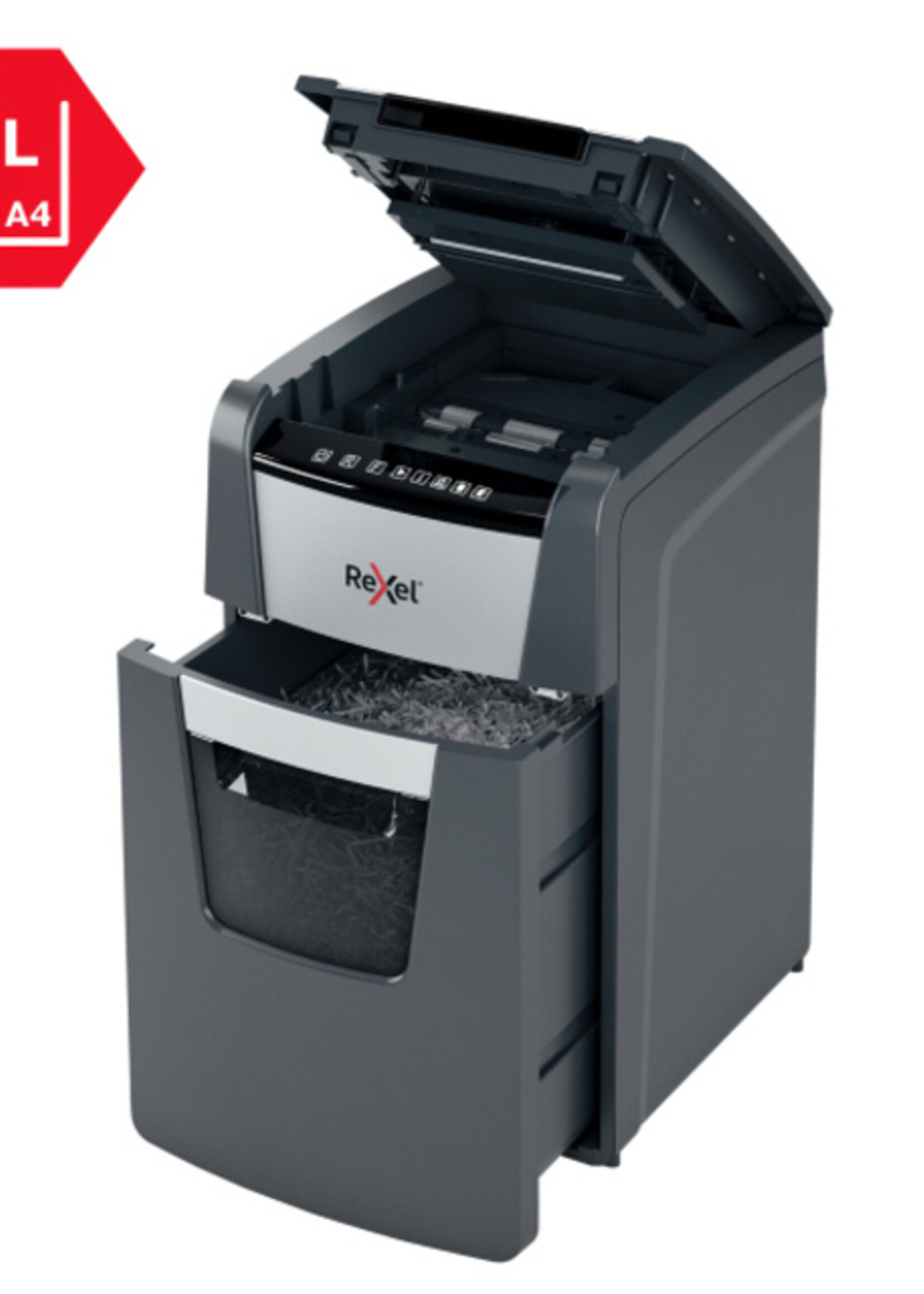 Rexel Papiervernietiger Rexel Optimum Auto+ 150X P4 snippers 4x28mm