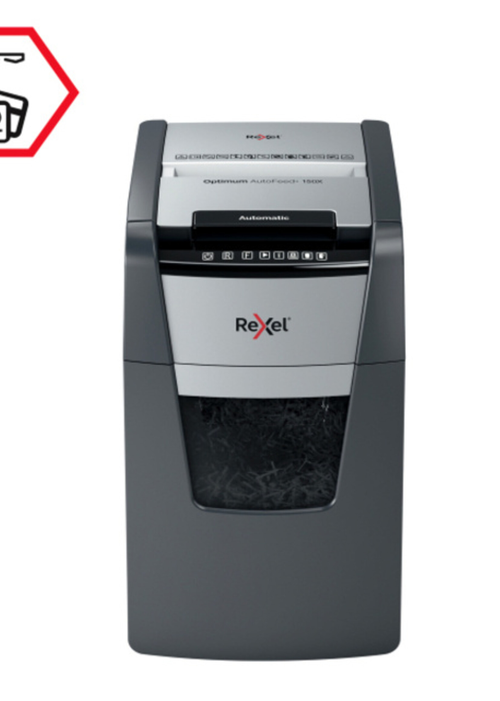 Rexel Papiervernietiger Rexel Optimum Auto+ 150X P4 snippers 4x28mm