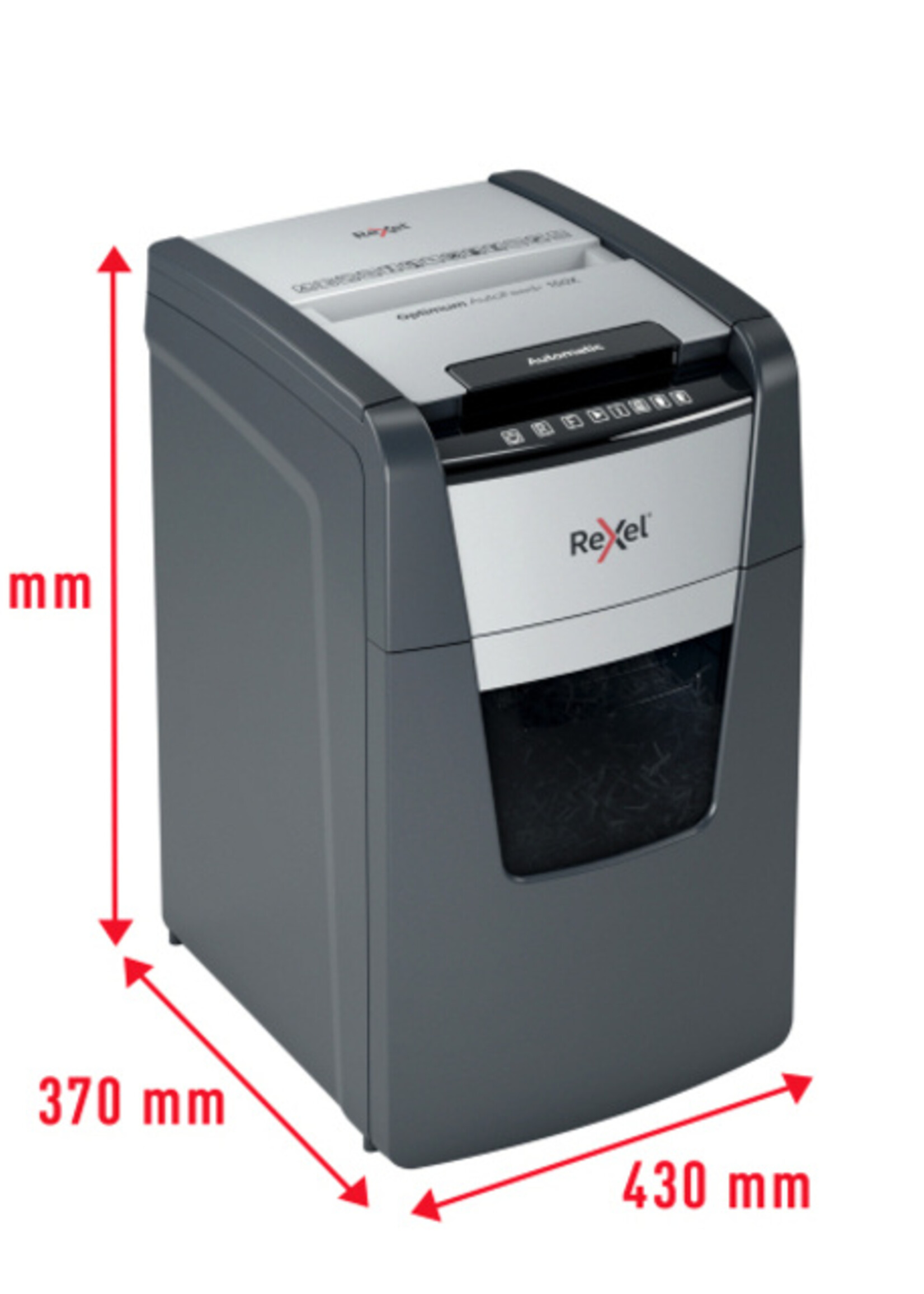 Rexel Papiervernietiger Rexel Optimum Auto+ 150X P4 snippers 4x28mm