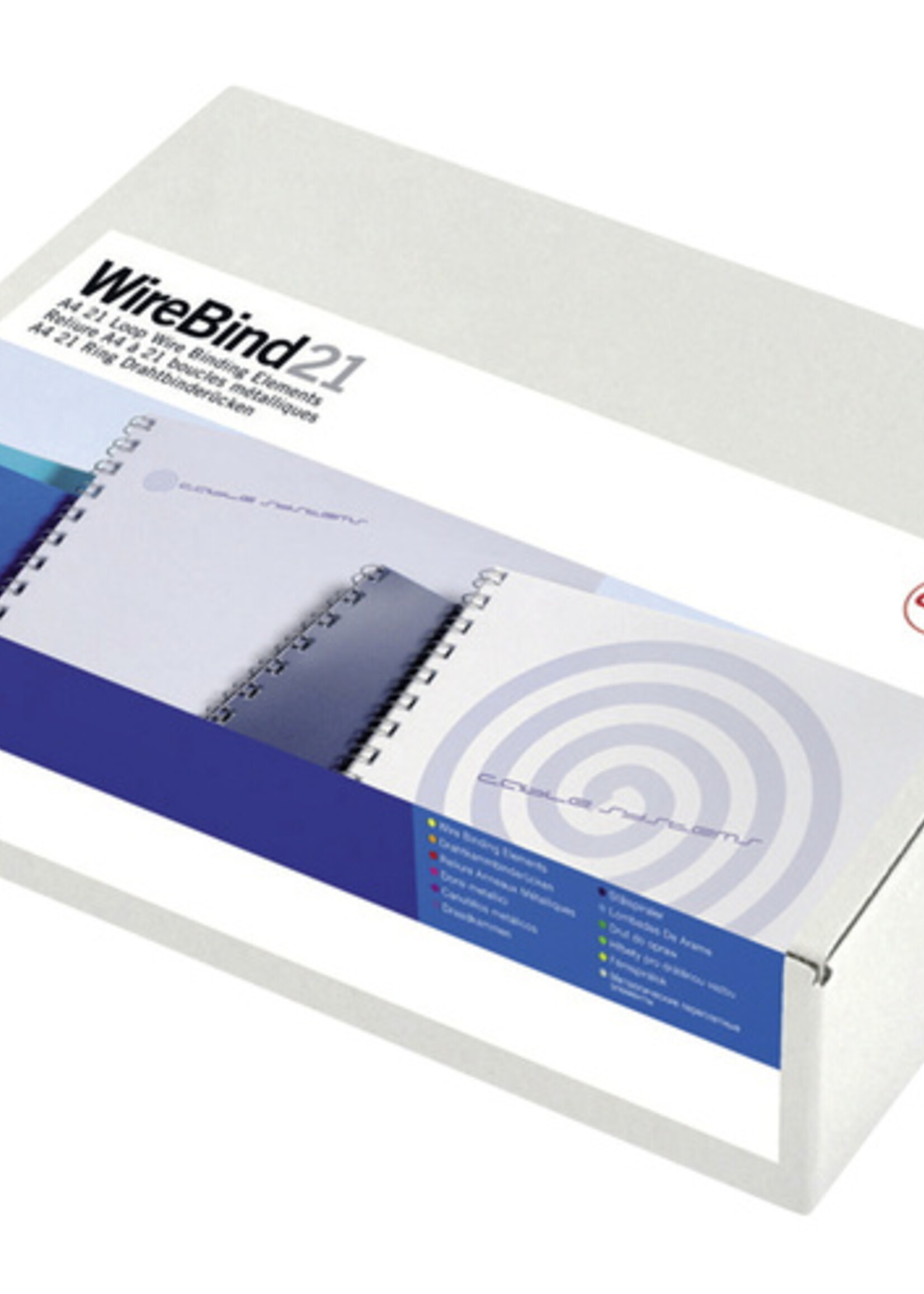 GBC Draadrug GBC 14mm US/21rings A4 zilver 100stuks