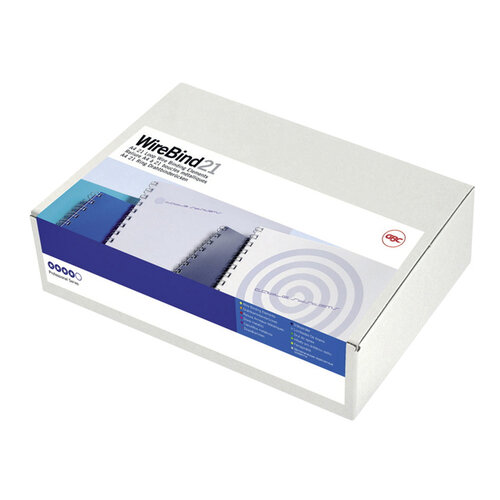 GBC Peigne métallique GBC 14.3mm US/21 anneaux A4 argent 100 pièces