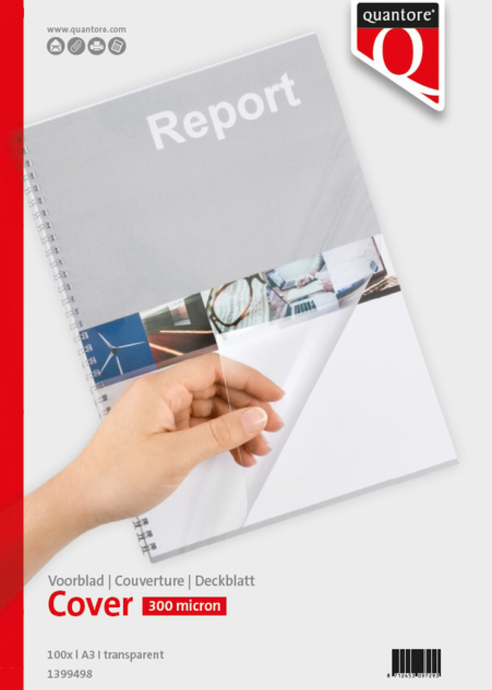 Quantore Voorblad Quantore A3 PVC 300 micron transparant 100 stuks