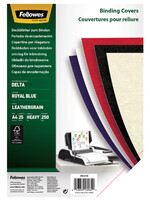 Fellowes Voorblad Fellowes A4 lederlook royal blauw 25stuks