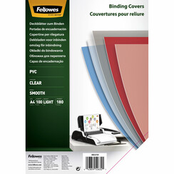 Couverture Fellowes A4 PVC 180 micron 100 pièces