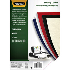 Couverture Fellowes Chromolux A4 250g blanc