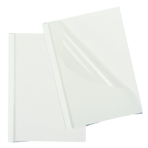 GBC Thermische omslag GBC A4 4mm transparant/wit 100stuks