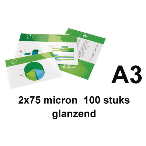 Quantore Pochette de platification Quantore A3 2x75 microns 100pcs