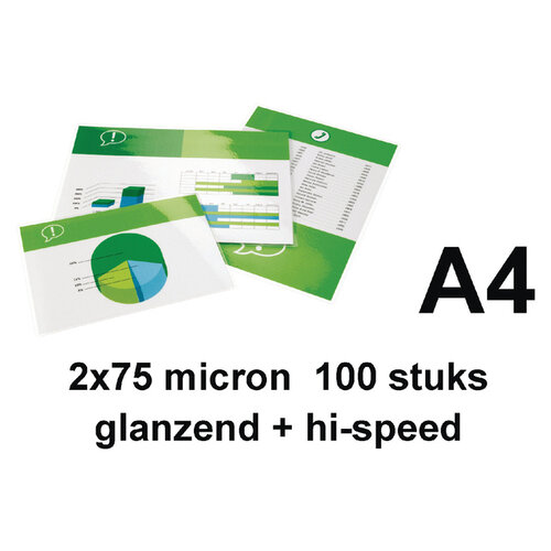 GBC Lamineerhoes GBC A4 highspeed 2x75micron 100stuks
