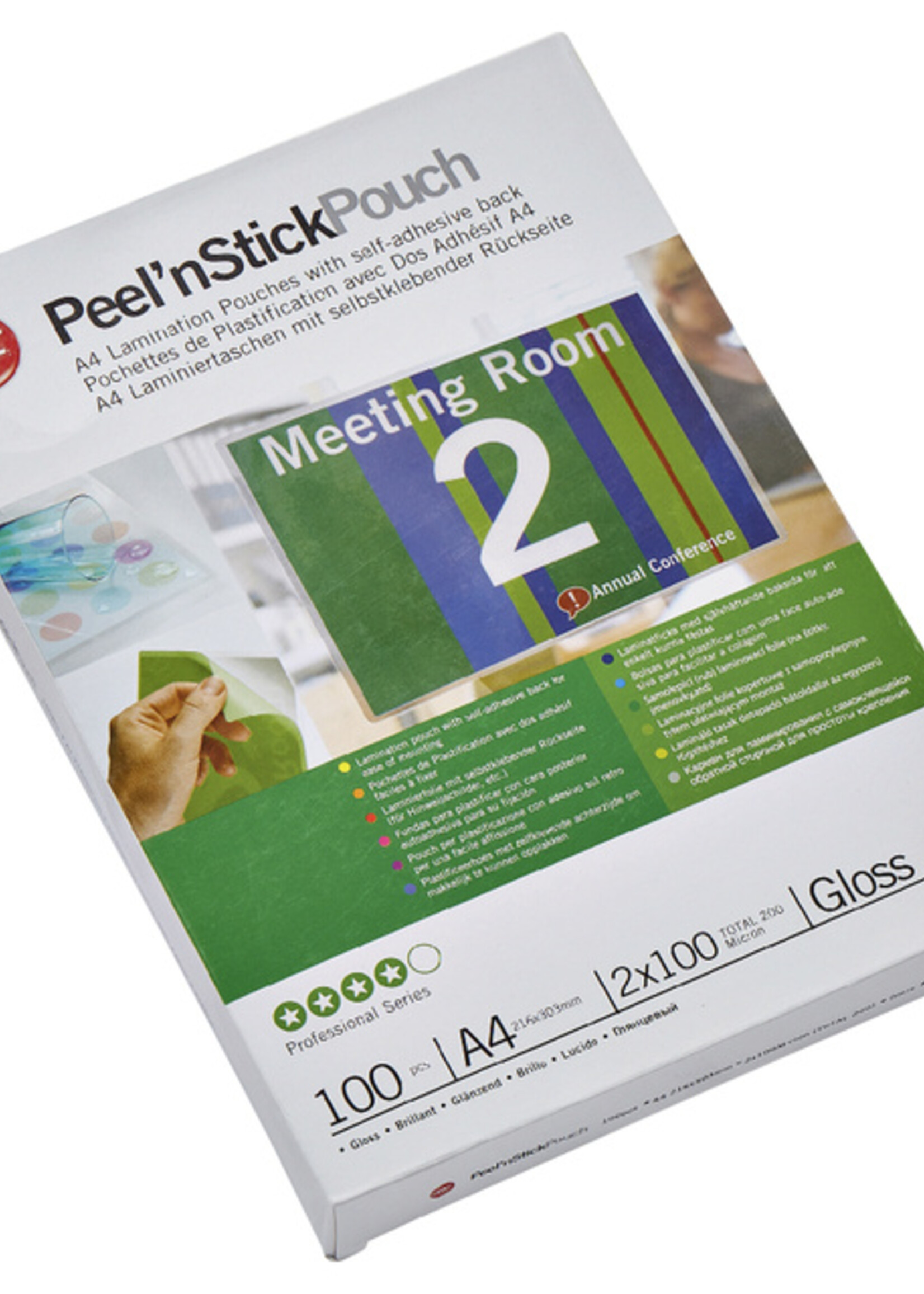 GBC Lamineerhoes GBC A4 zelfklevend 2x100micron 100stuks