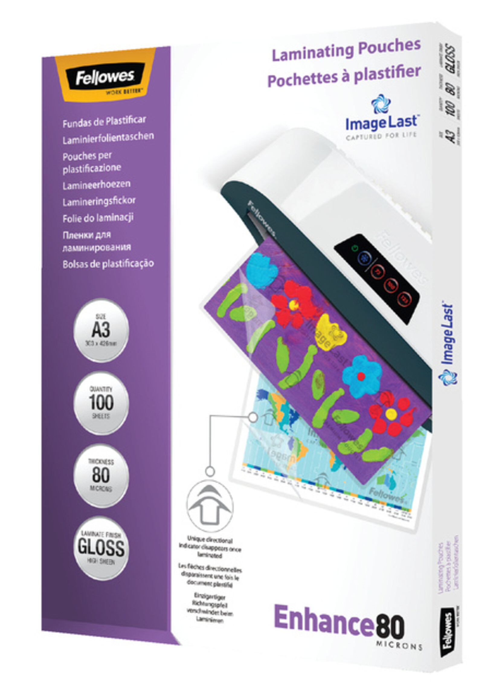 Fellowes Pochette de plastification Fellowes A3 2x80mic 100pcs