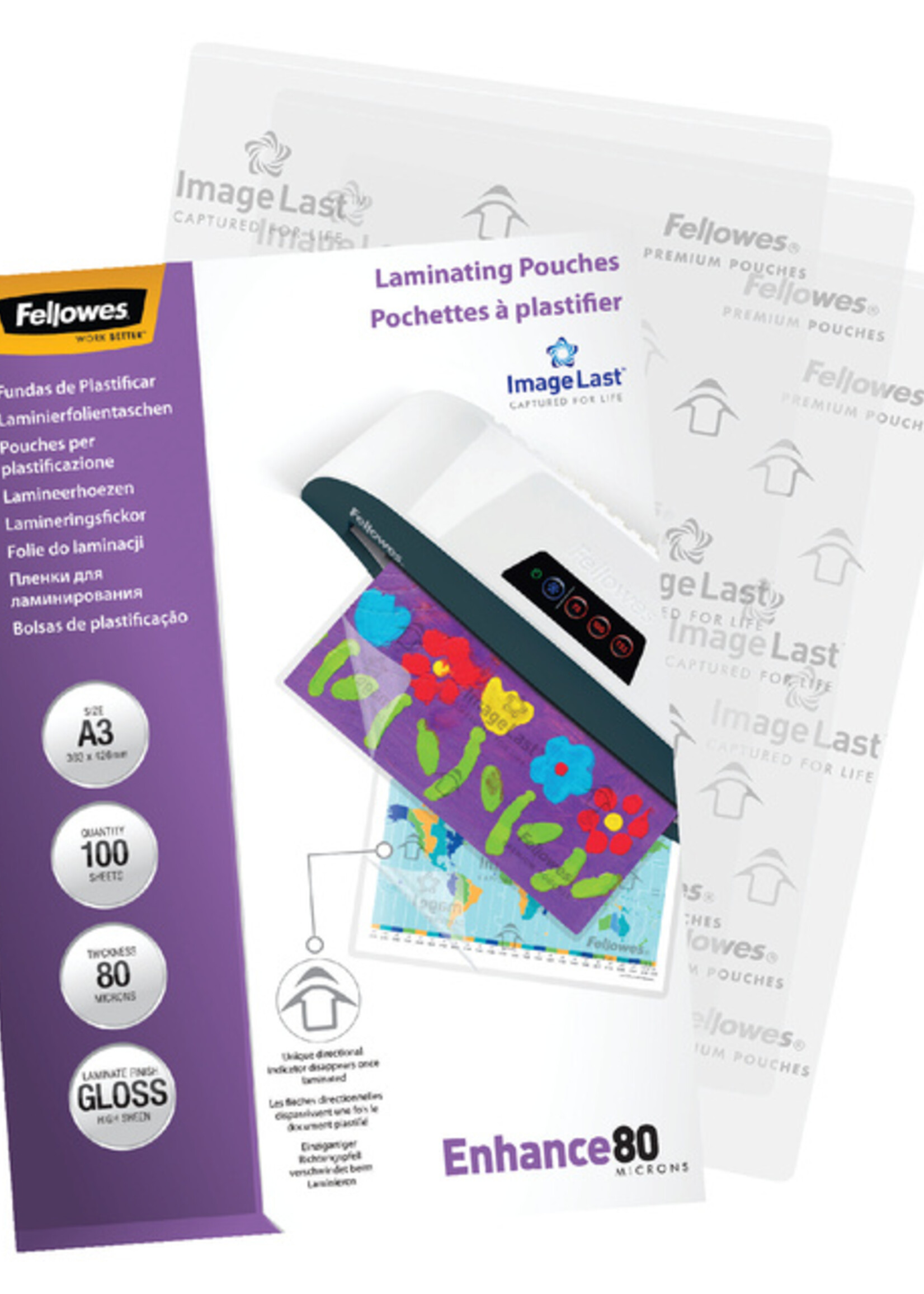 Fellowes Pochette de plastification Fellowes A3 2x80mic 100pcs