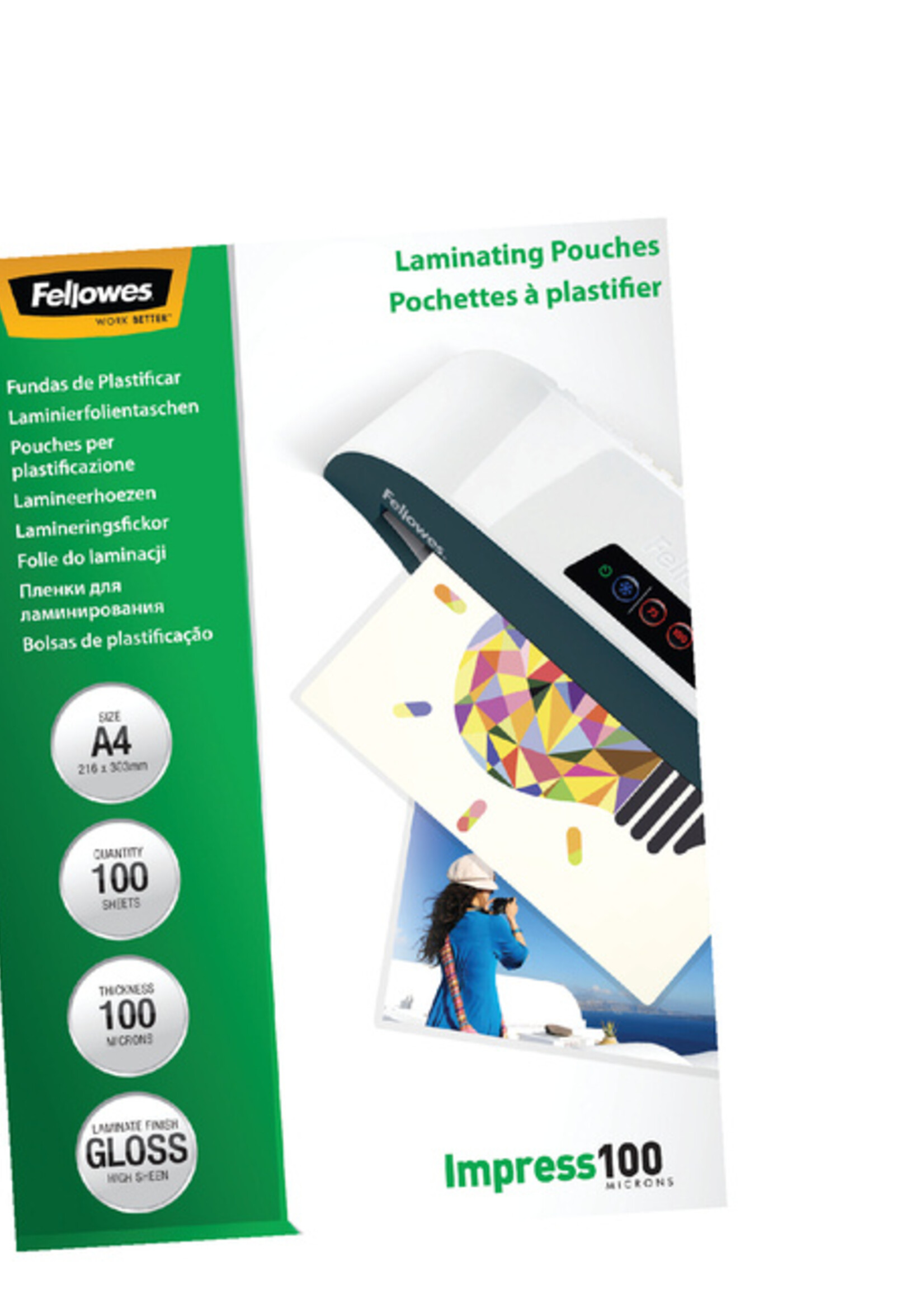 Fellowes Pochette de plastification Fellowes A4 2x100mic 100pcs