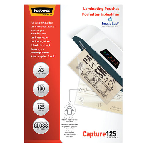 Fellowes Lamineerhoes Fellowes A3 2x125micron 100stuks