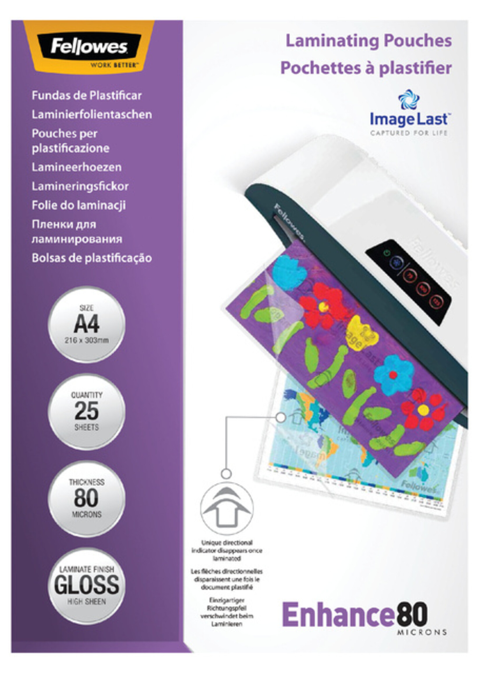 Fellowes Pochette de plastification Fellowes A4 2x80mic 25pcs