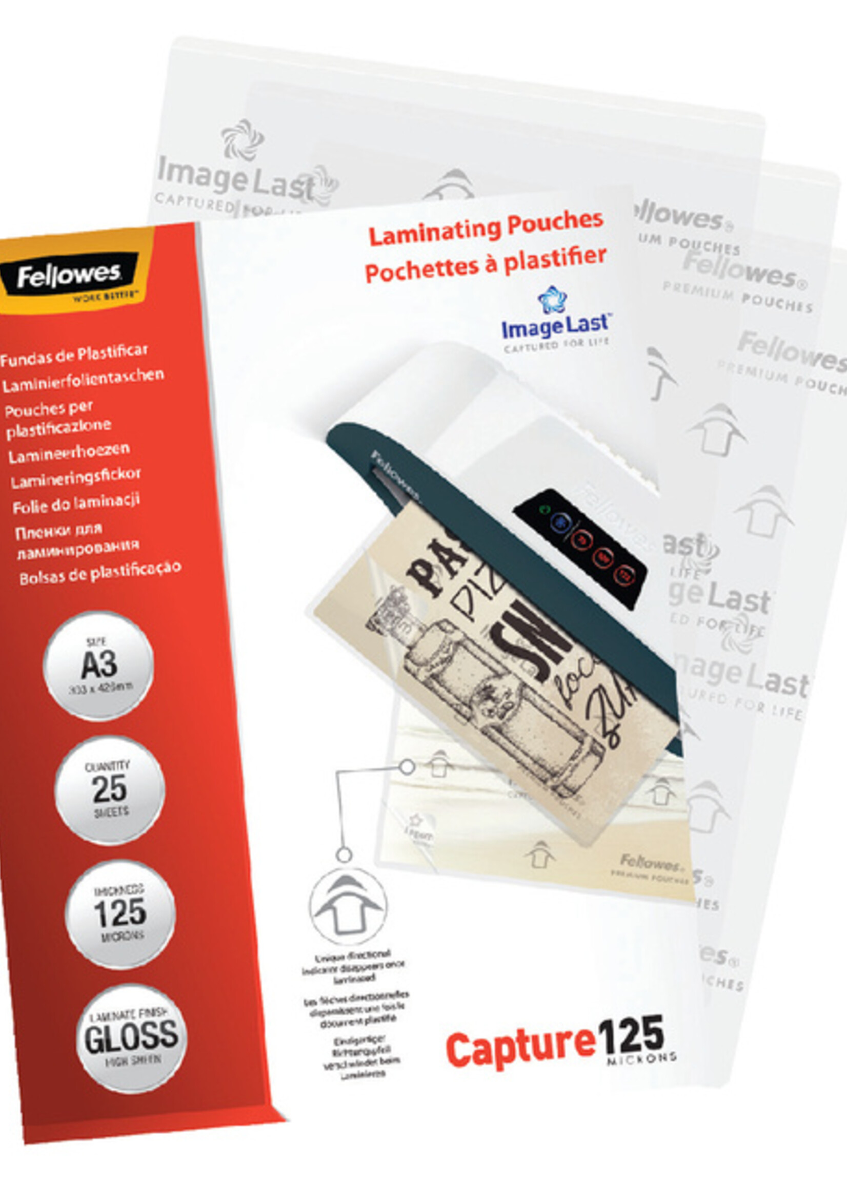 Fellowes Lamineerhoes Fellowes A3 2x125micron 25stuks