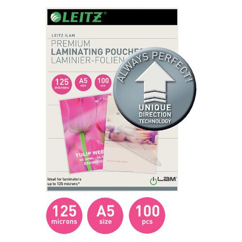 Leitz Lamineerhoes Leitz ILAM A5 2x125micron 100stuks