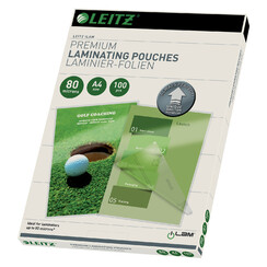 Lamineerhoes Leitz ILAM A4 2x80micron 100stuks