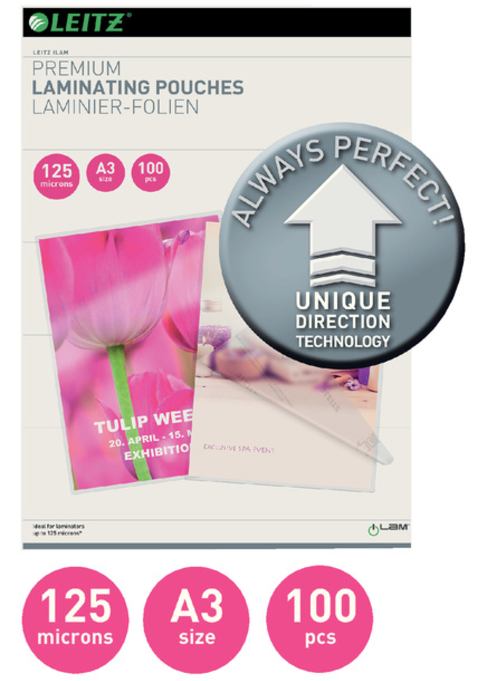 Leitz Lamineerhoes Leitz ILAM A3 2x125micron 100stuks
