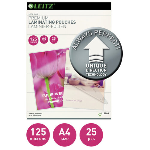 Leitz Lamineerhoes Leitz ILAM A4 2x125micron 25stuks