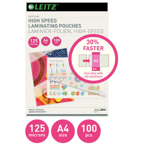 Leitz Pochette de plastification Leitz A4 iLAM High speed 125 micron