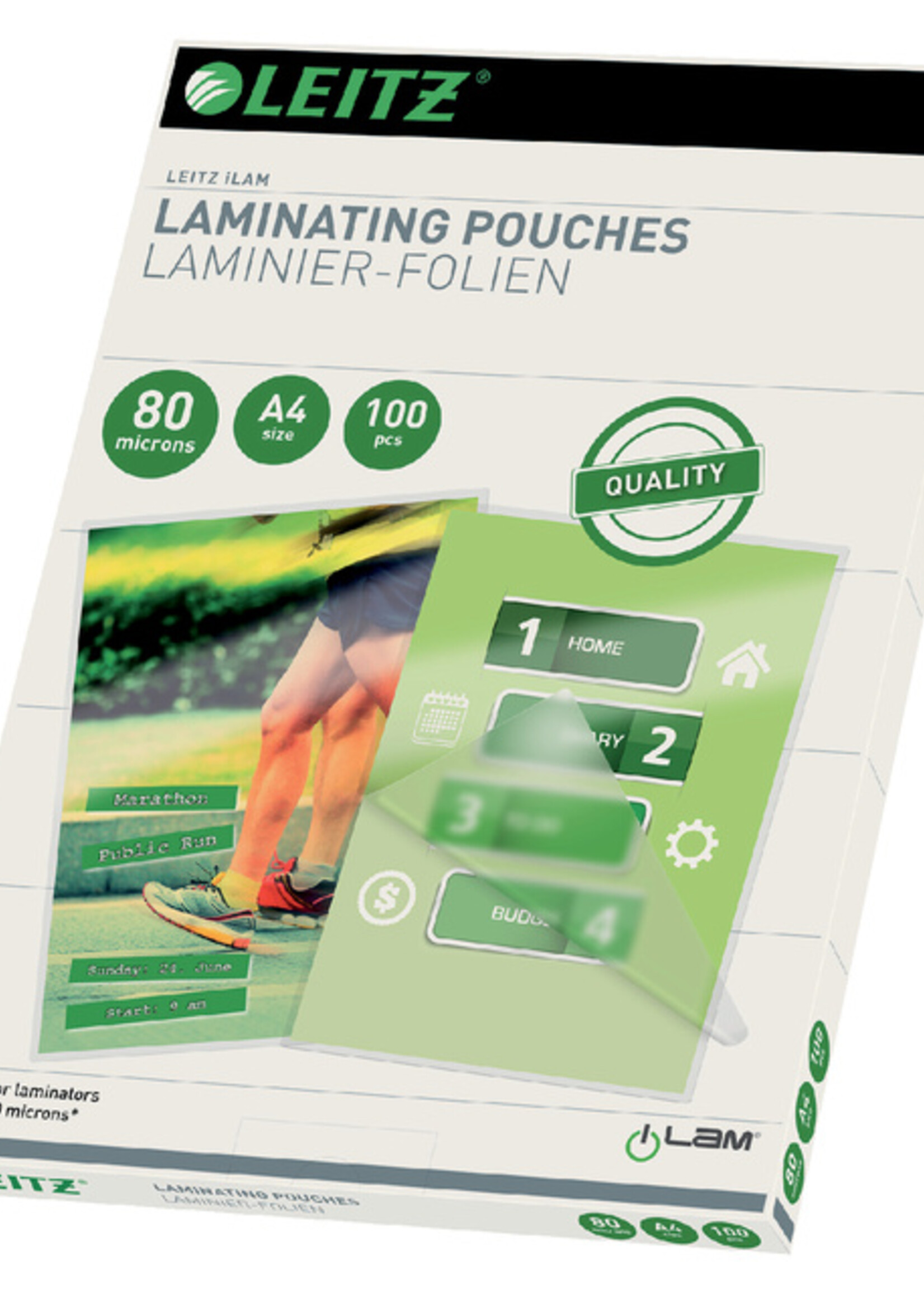 Leitz Pochette de plastification Leitz A4 2x80micron 100pcs