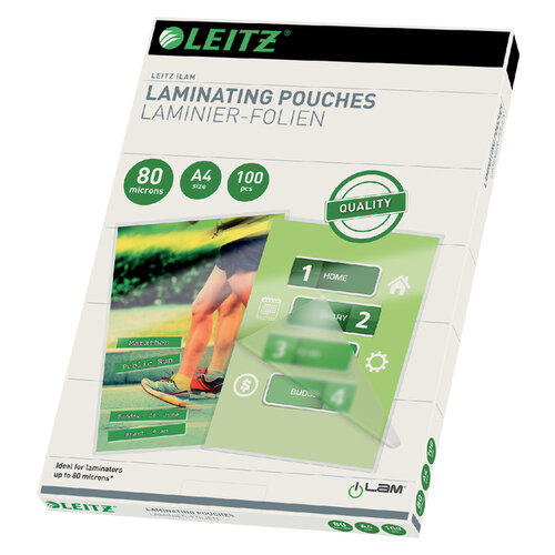 Leitz Pochette de plastification Leitz A4 2x80micron 100pcs
