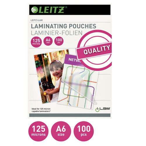 Leitz Lamineerhoes Leitz A6 2x125micron EVA 100stuks