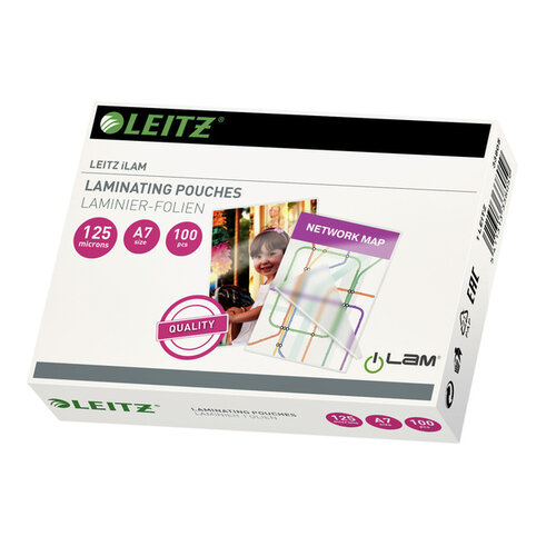 Leitz Pochette de plastification Leitz A7 2x125 micron EVA 100 pièces