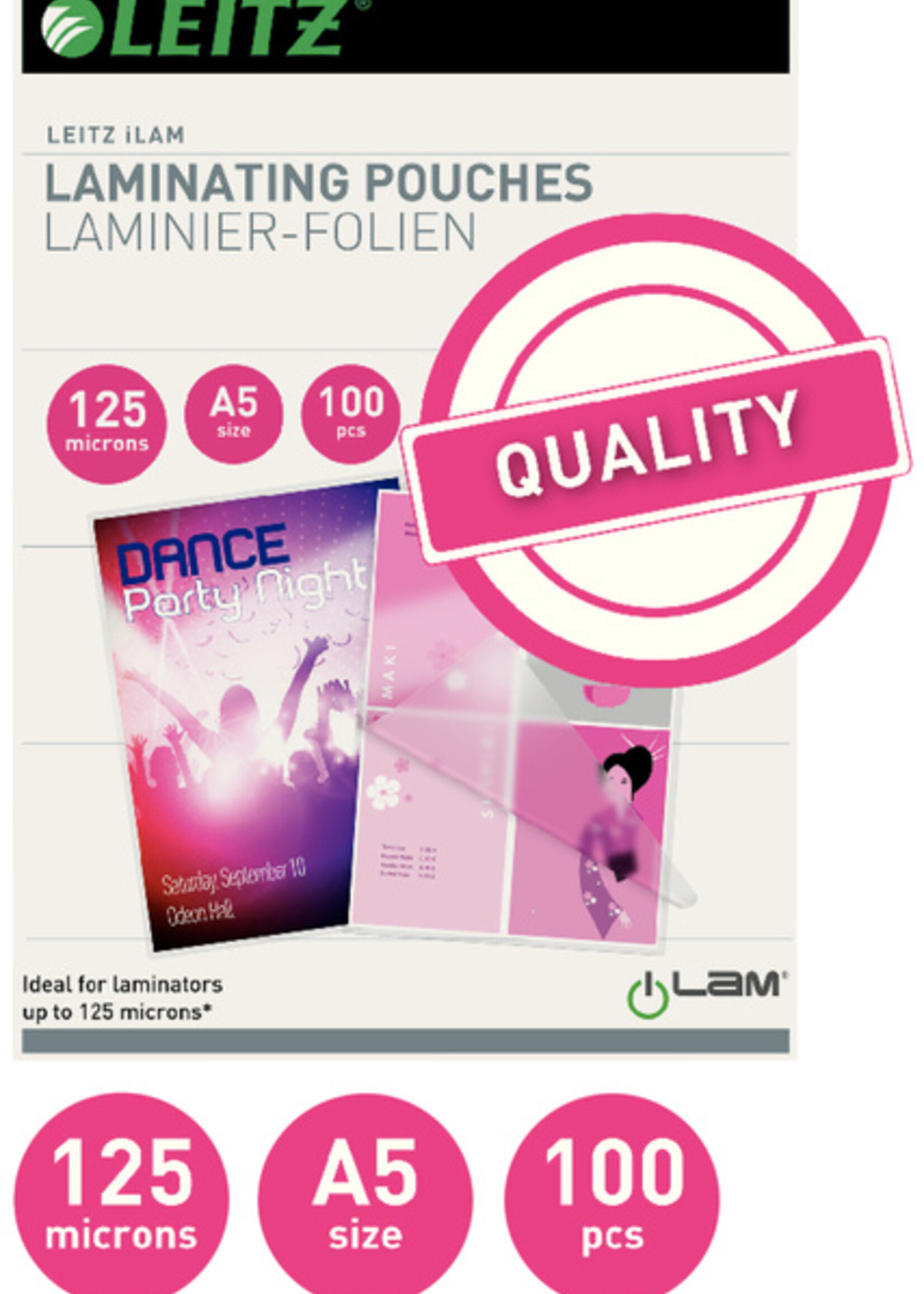 Leitz Lamineerhoes Leitz A5 2x125micron EVA 100stuks