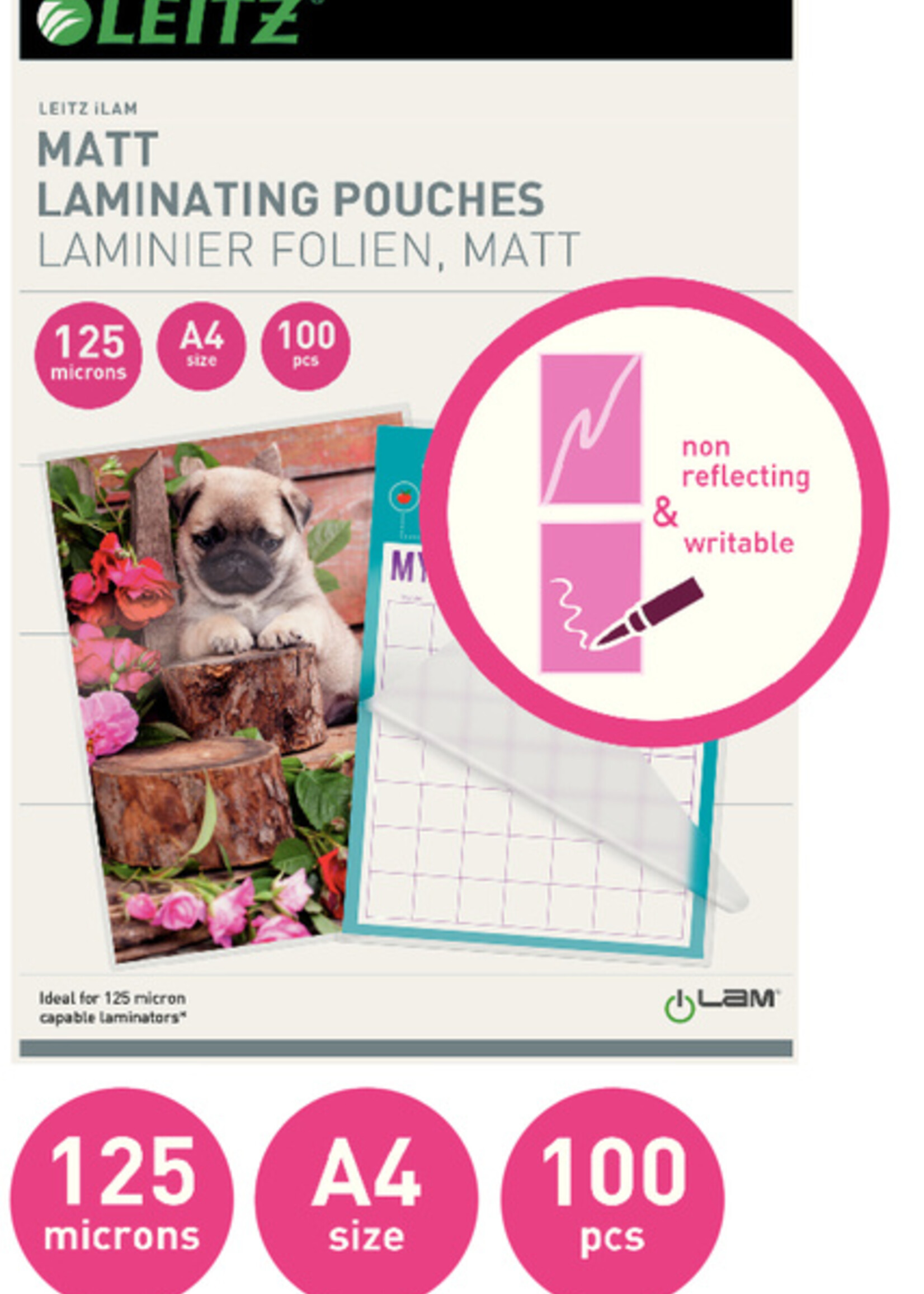 Leitz Lamineerhoes Leitz A4 2x125micron EVA Mat 100stuks