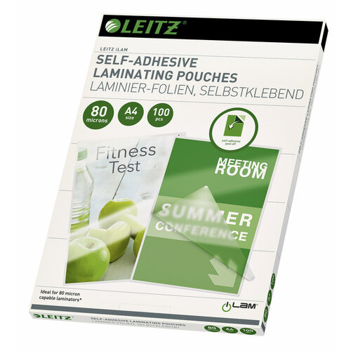 Leitz Lamineerhoes Leitz A4 zelfklevend 2x80micron EVA 100stuks