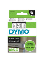 Dymo Ruban Dymo 43610 D1 770770 6mmx7m noir sur transparent