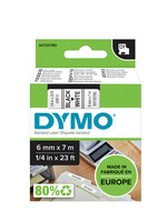 Dymo Ruban Dymo 43613 D1 720780 6mmx7m noir sur blanc