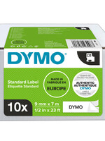 Dymo Labeltape Dymo 41913 D1 9mmx7m zwart op wit 10rol
