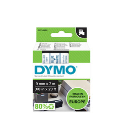 Labeltape Dymo 40914 D1 720690 9mmx7m Blauw op wit