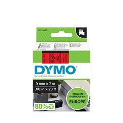 Labeltape Dymo 40917 D1 720720 9mmx7m zwart op rood