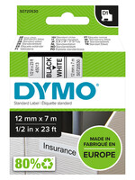Dymo Ruban Dymo 45013 D1 720530 12mmx7m noir sur blanc