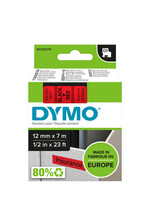 Dymo Labeltape Dymo 45017 D1 720570 12mmx7m zwart op rood