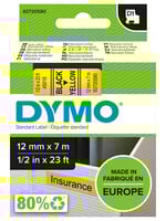 Dymo Labeltape Dymo 45018 D1 720580 12mmx7m zwart op geel