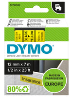 Dymo Ruban Dymo 45018 D1 720580 12mmx7m noir sur jaune